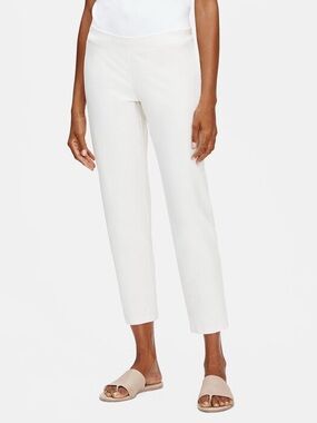 Eileen Fisher System Washable Stretch Crepe Slim Ankle Pants